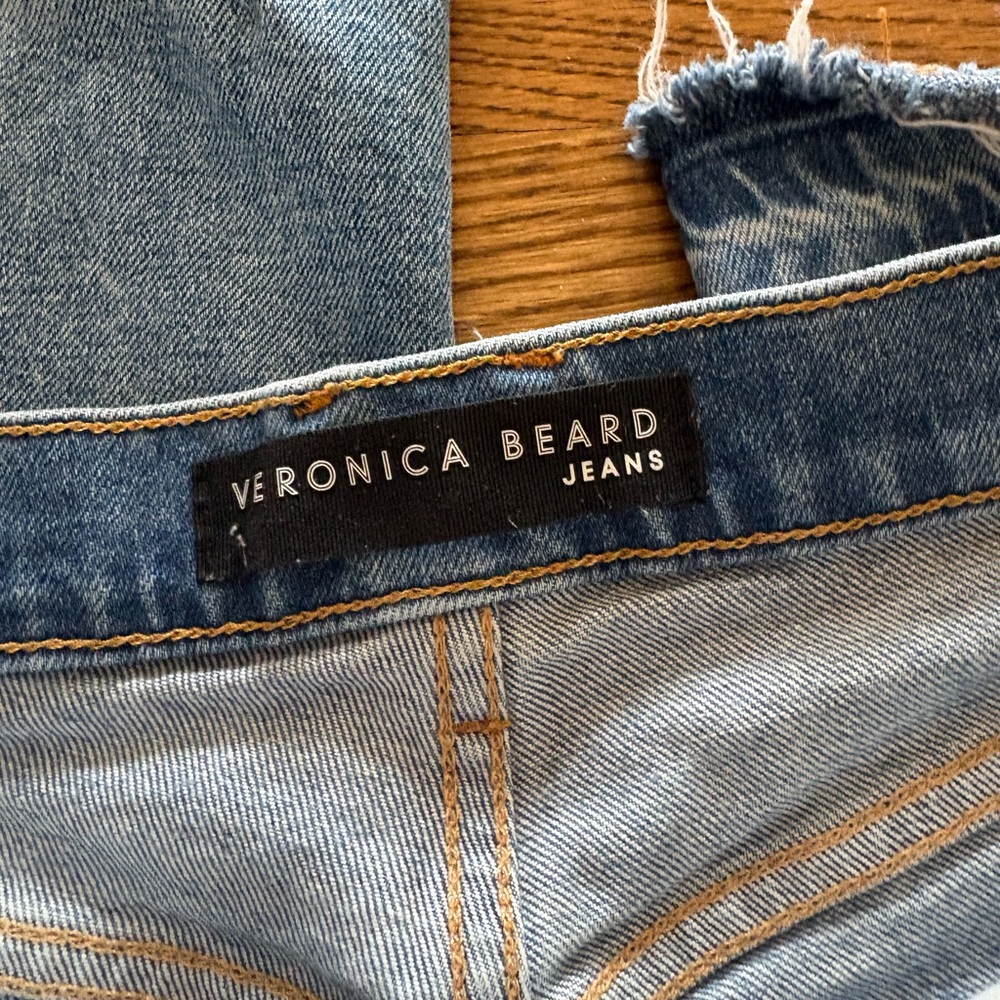 Veronica Beard Light Blue High-Rise Straight Crop Jeans - Picture 5 of 5